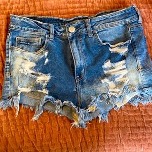 American Eagle distressed jeans shorts